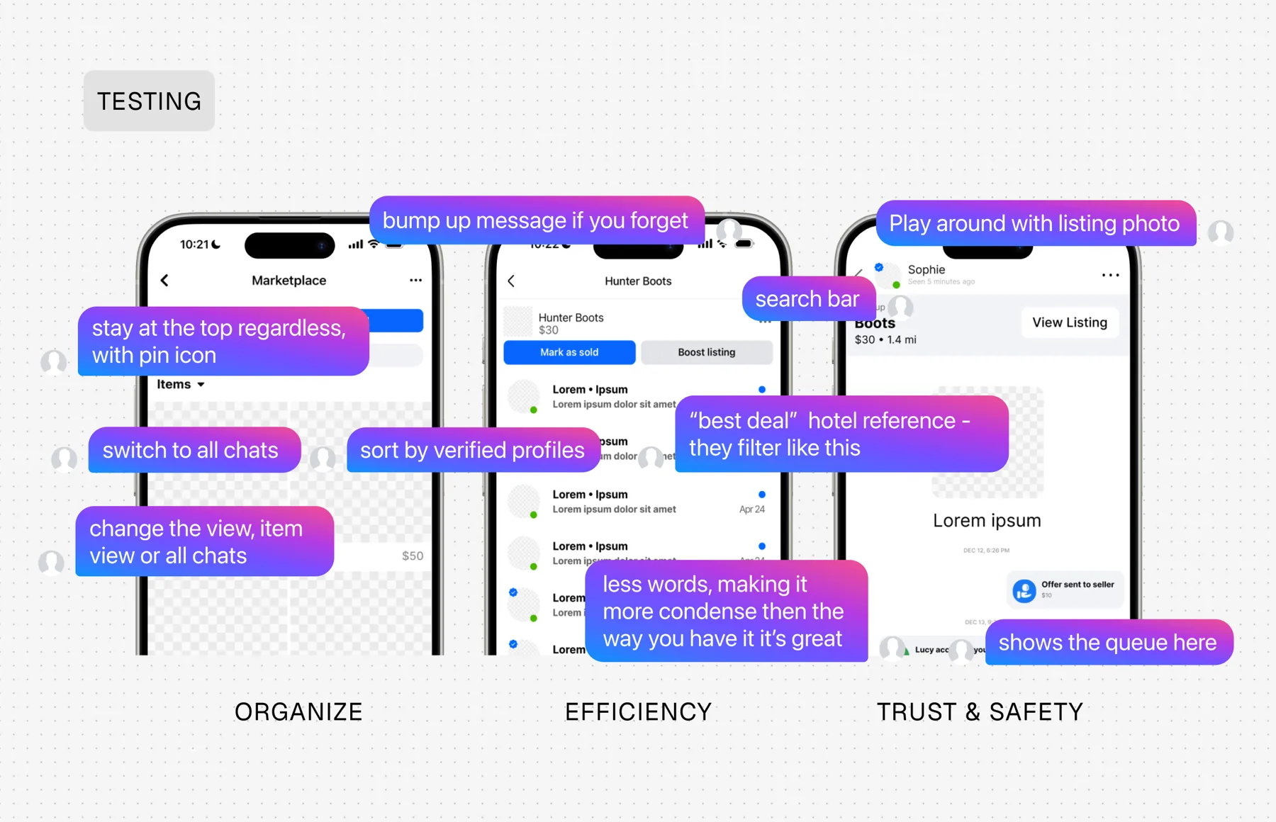 Colorful Meta Marketplace testing notes