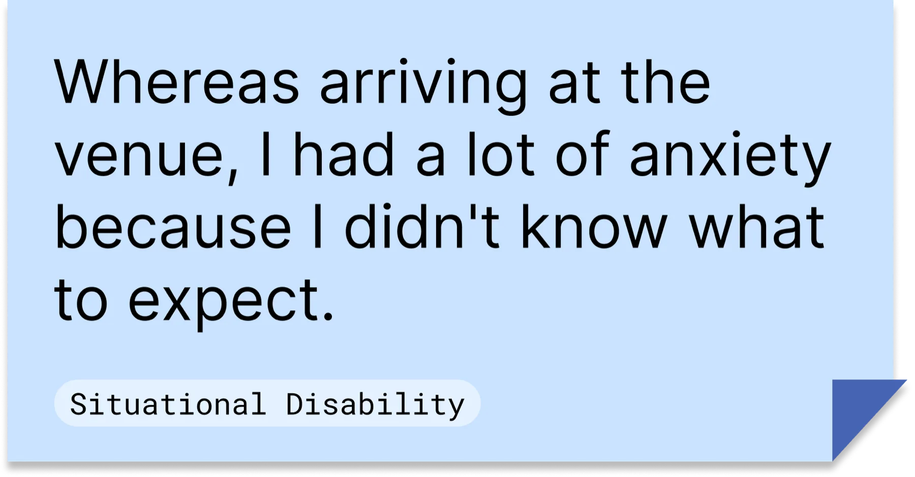 Situational disability insight card