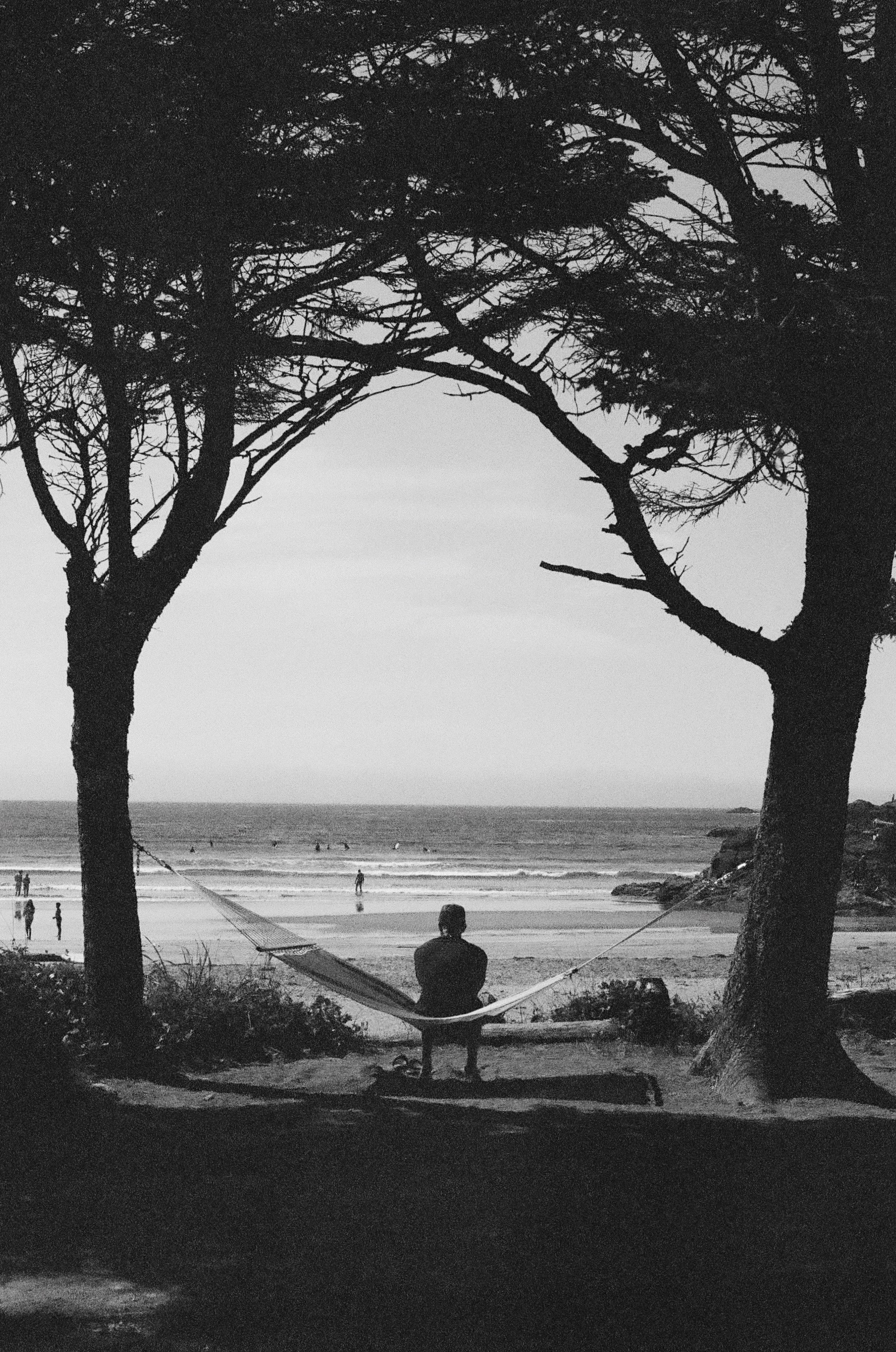 Hammock on the beach, Vancouver Island