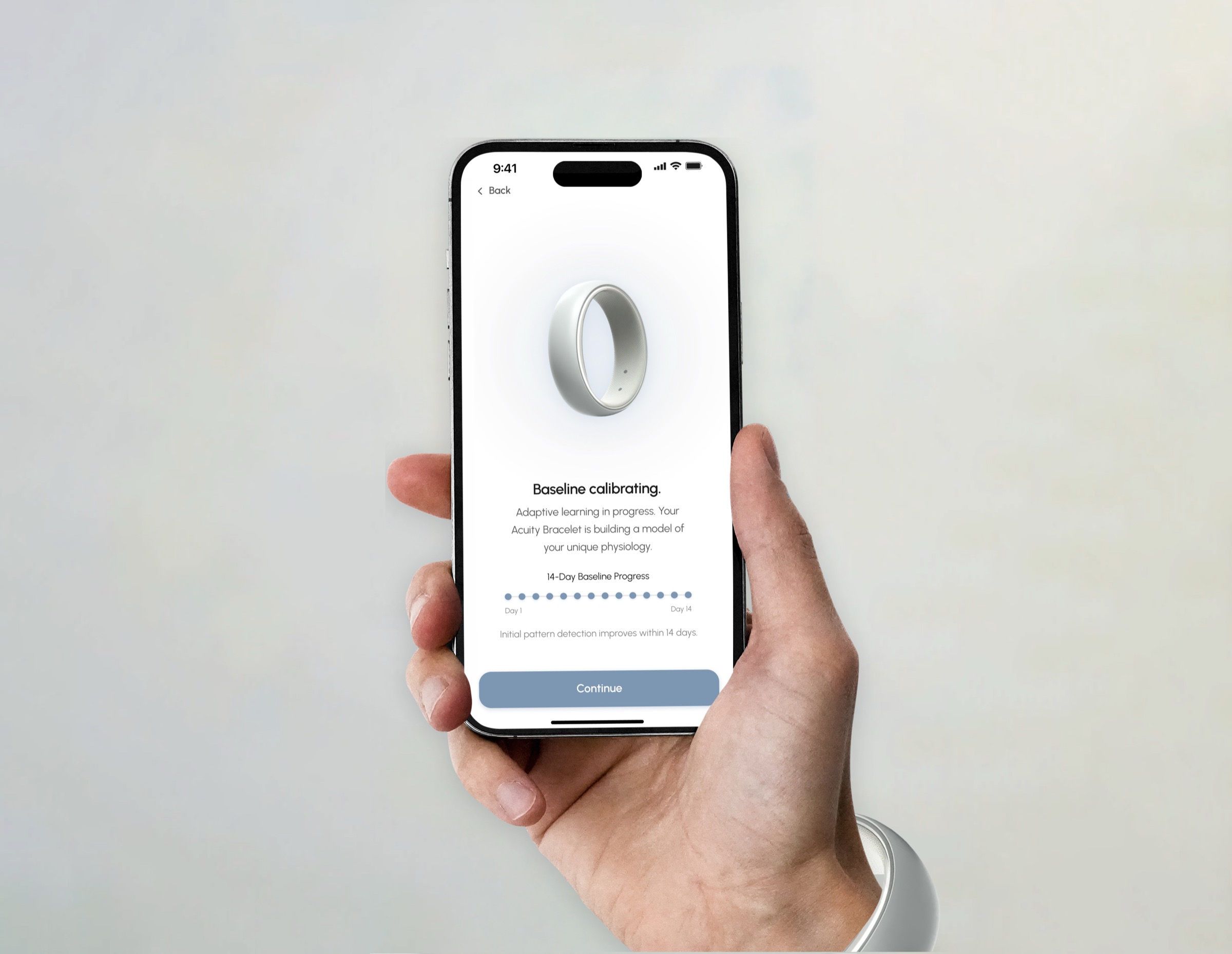Acuity app in hand