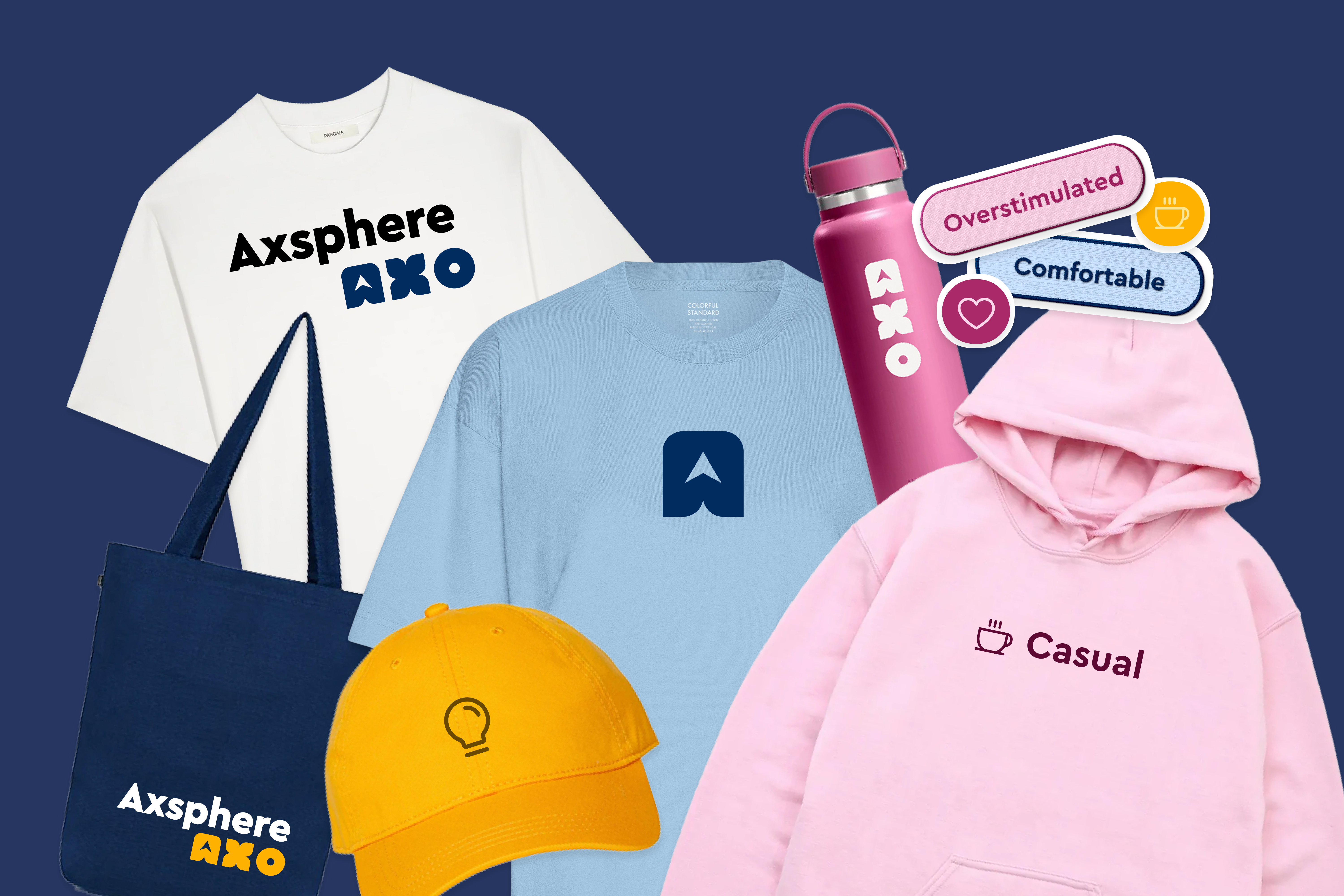 Axsphere brand merchandise