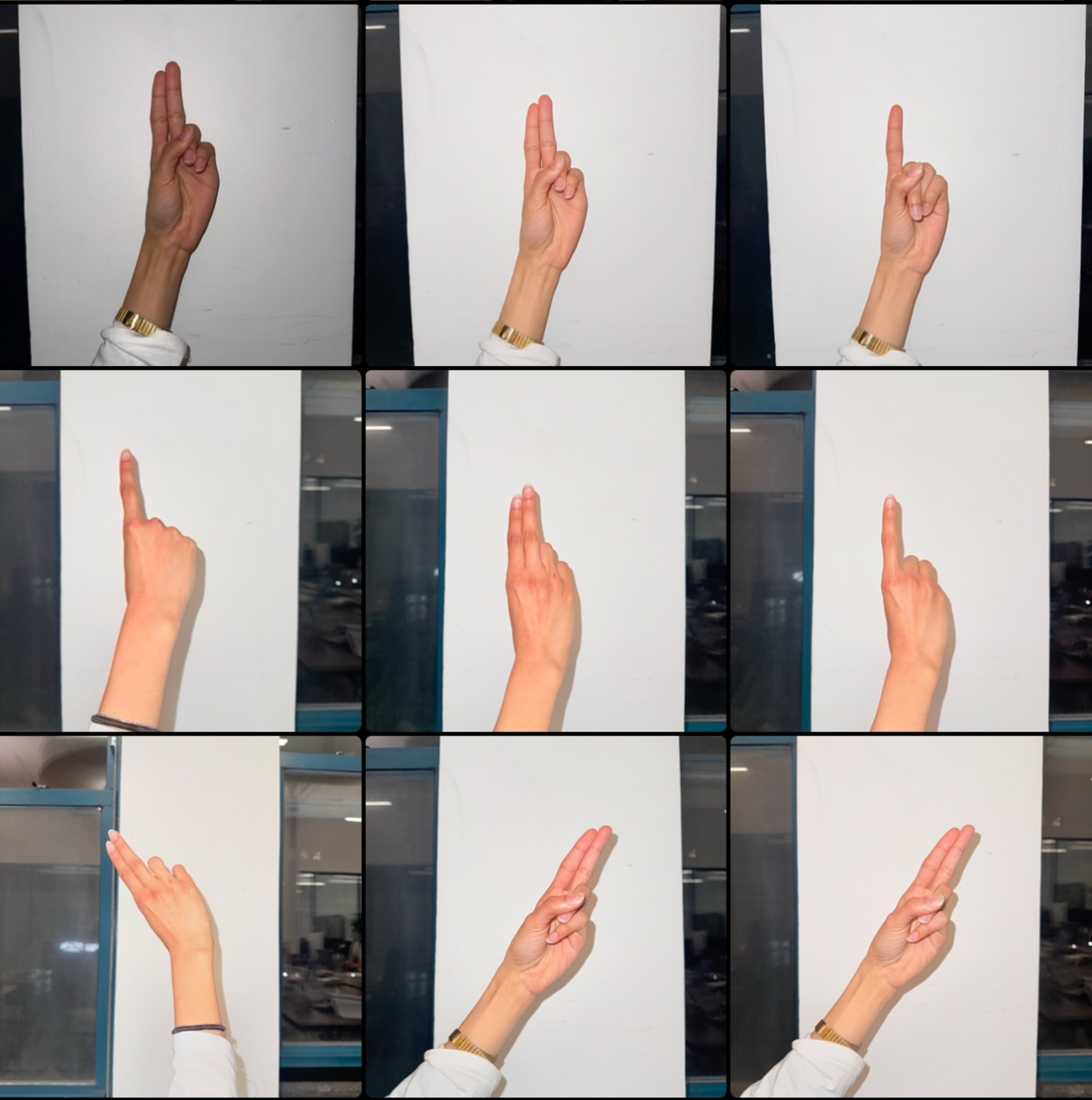Gesture research hand positions