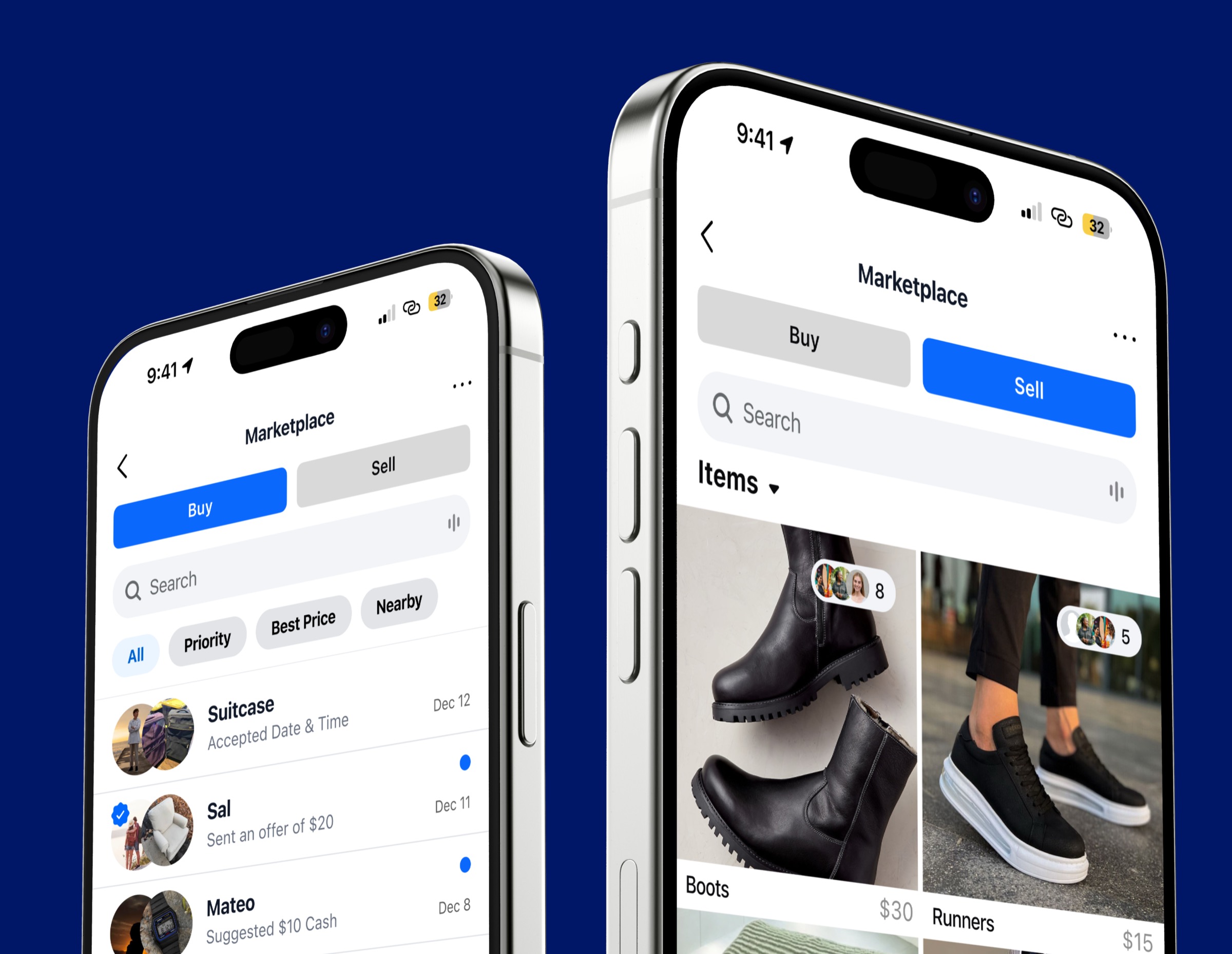 Marketplace angled phone mockup